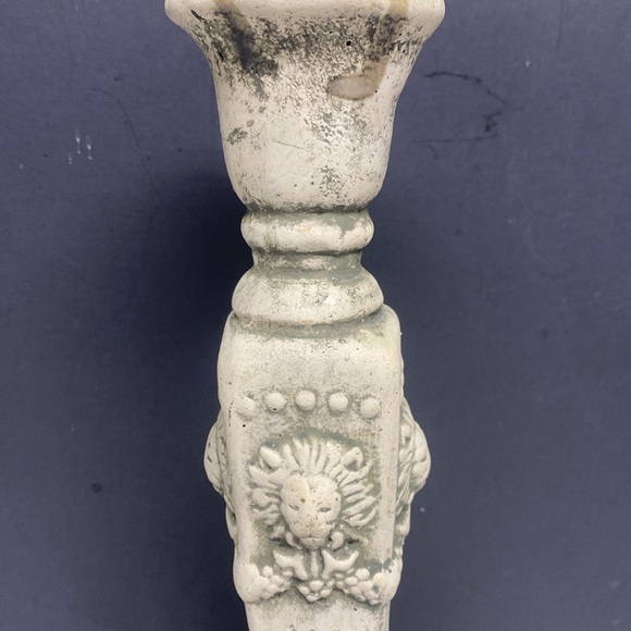 Giannini Plaster Molded Lion Candle Sticks Set of Two - Picture 5 of 16